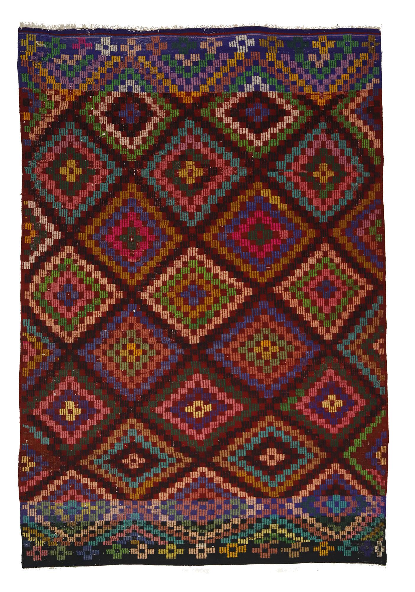 Unique Handwoven Vintage Rug 180x 273 cm