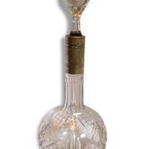 Carafe cristal taillé Baccarat monture métal argenté