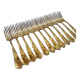12 Table Forks in gold metal