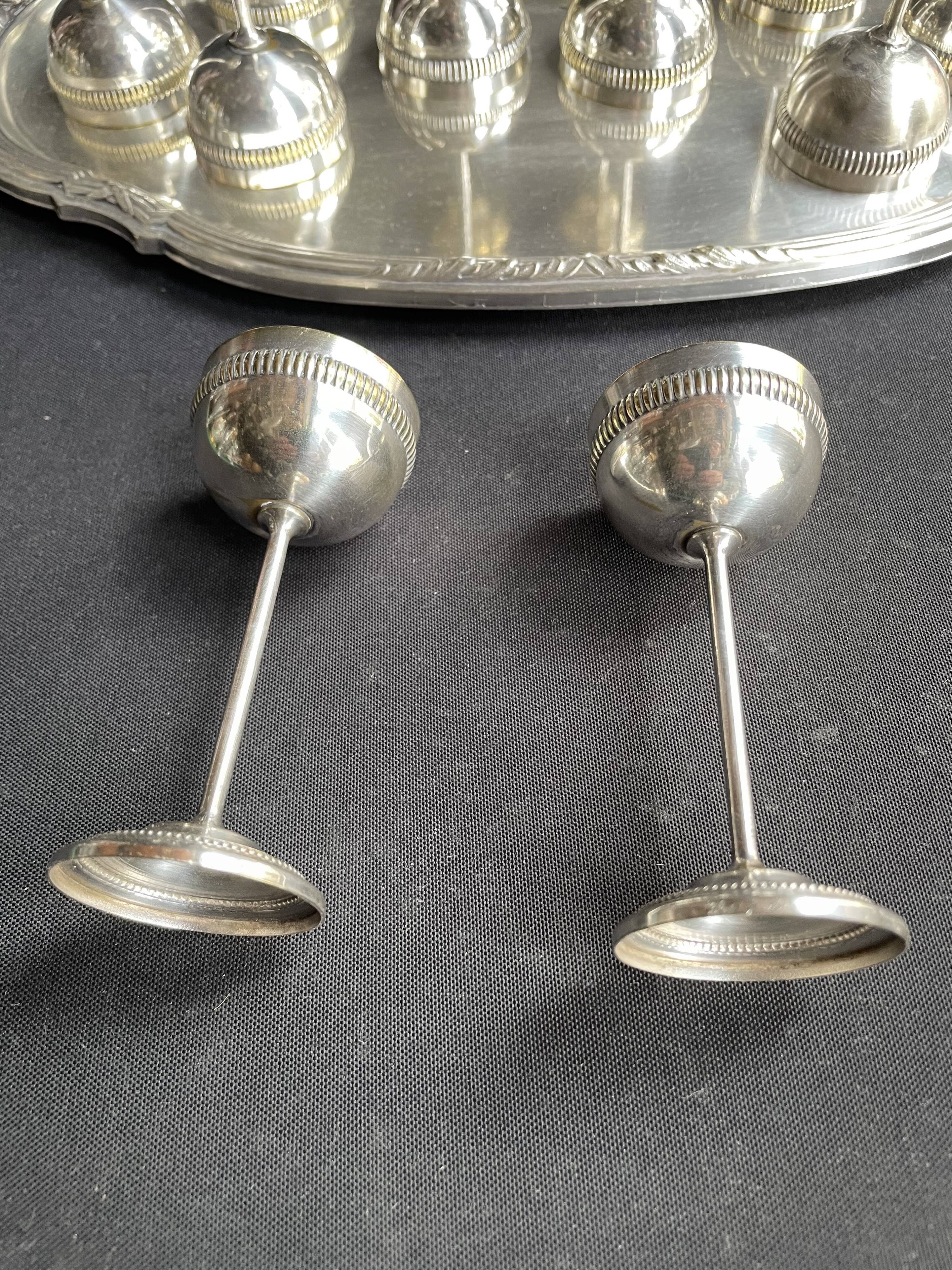 Liqueur service – Silver plated
