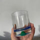 4 Luminarc green and blue water or whisky glasses