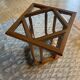 Petite table en verre et bois