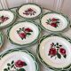 Set of 6 dessert plates Digoin Sarreguemines model "Mireille" years 30-40
