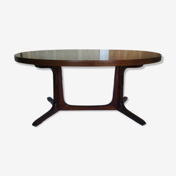Vintage oval dining table with extensions for Baumann - 1960