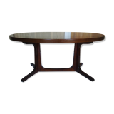 Vintage oval dining table with extensions for Baumann - 1960