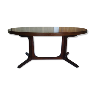 Vintage oval dining table with extensions for Baumann - 1960