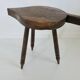 Brutalist stool in solid wood