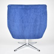 Vintage Cord armchair Shell, Deutsche Democratic Republic, DDR, 1960s, Blue