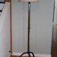 Brutalist cast iron tripod floor lamp