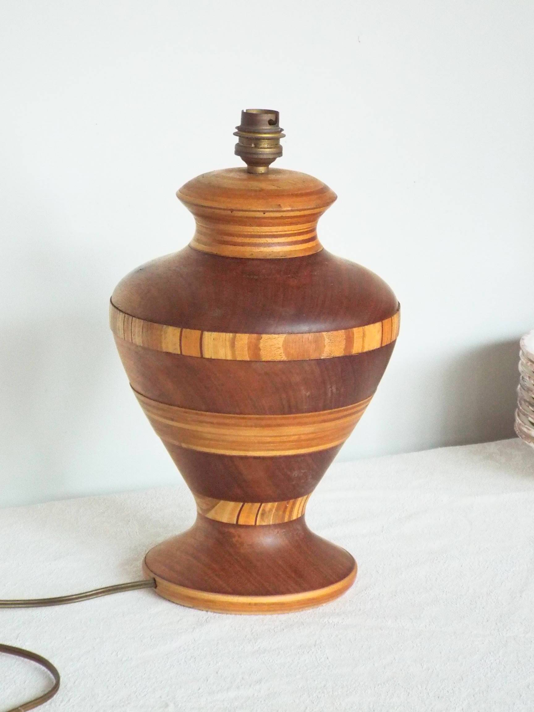 Wooden lamp base