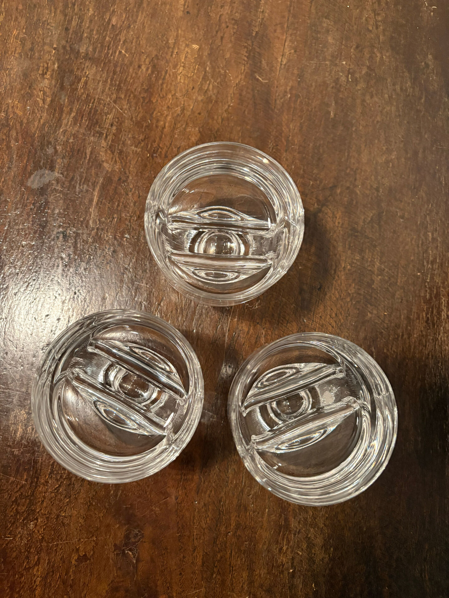 3 vintage glasses kristall krisla design taddei sistini