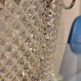 Champagne bucket in molded crystal with diamond tips