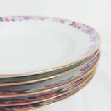 Set of 5 deep plates in Limoges porcelain Bhl
