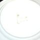 Orchies set of 6 yellow earthenware dessert plates with stencilled fruit decoration.