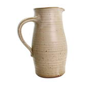 Glazed earth jug, Manziat pottery, rustic, vintage French