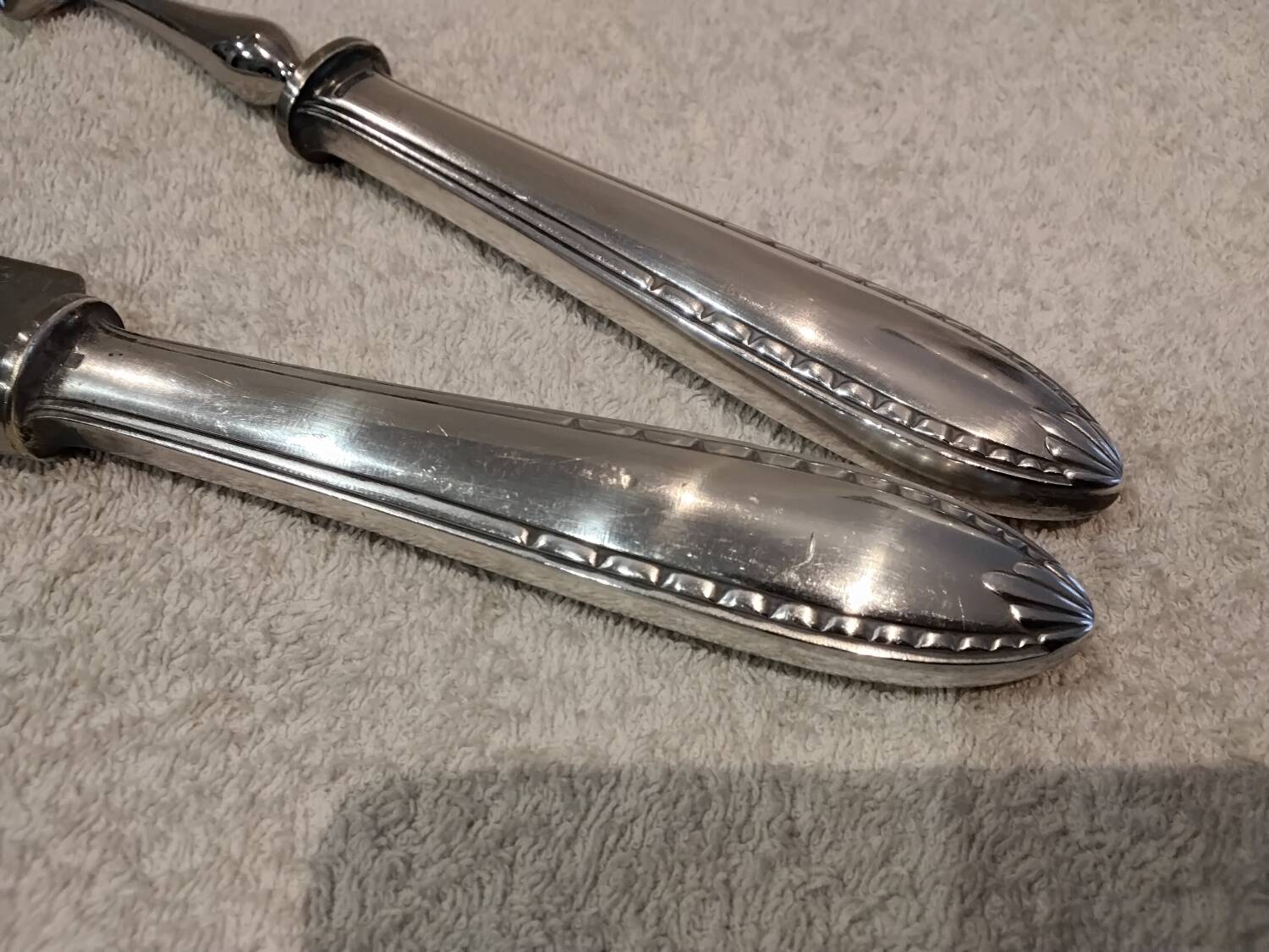 Service to cut silver metal Christofle Albatros