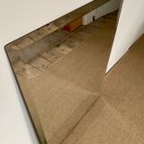 Large rectangular beveled mirror 95x70cm