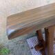 Pair of solid cherry wood farmhouse benches, 1950/60