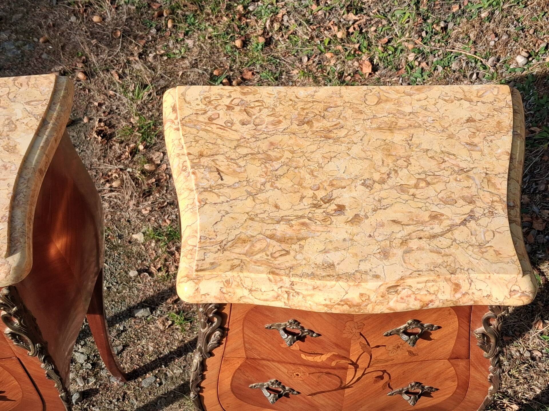 Pair of bedside tables in Louis XV style