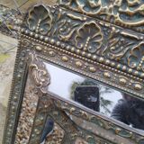 Antique mirror with copper moulding.