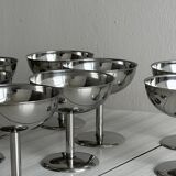 8 stainless steel metal footed bowls