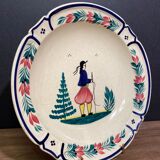 Hollow earthenware dish from Quimper HB