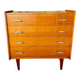 Vintage Scandinavian style oak chest of drawers circa 70's