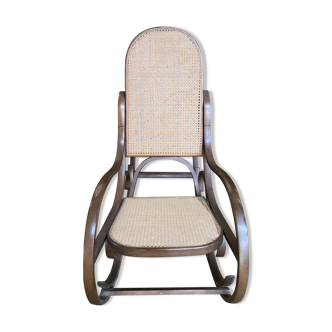 Rocking-chair en cannage