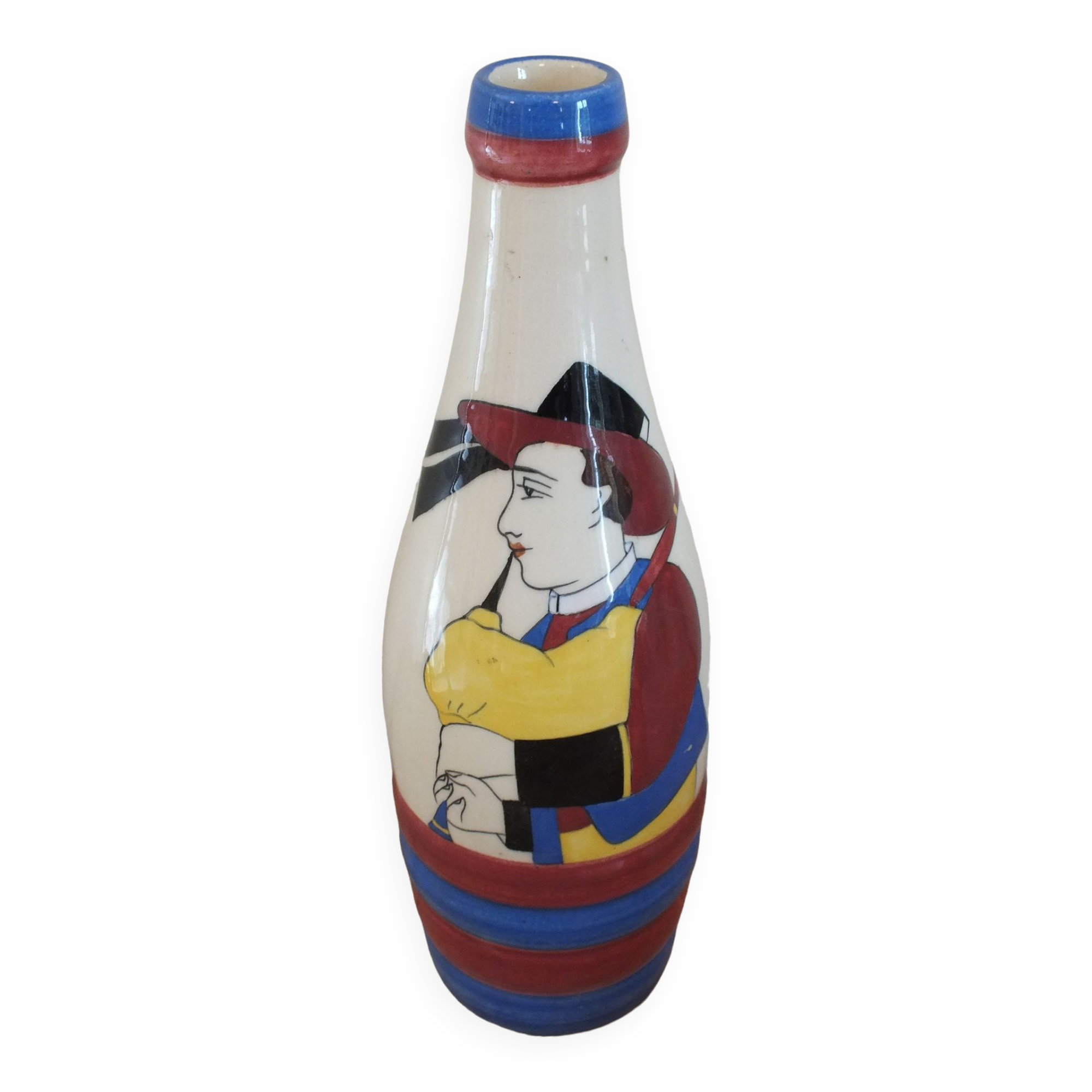 Vase bottle Breton HB Quimper