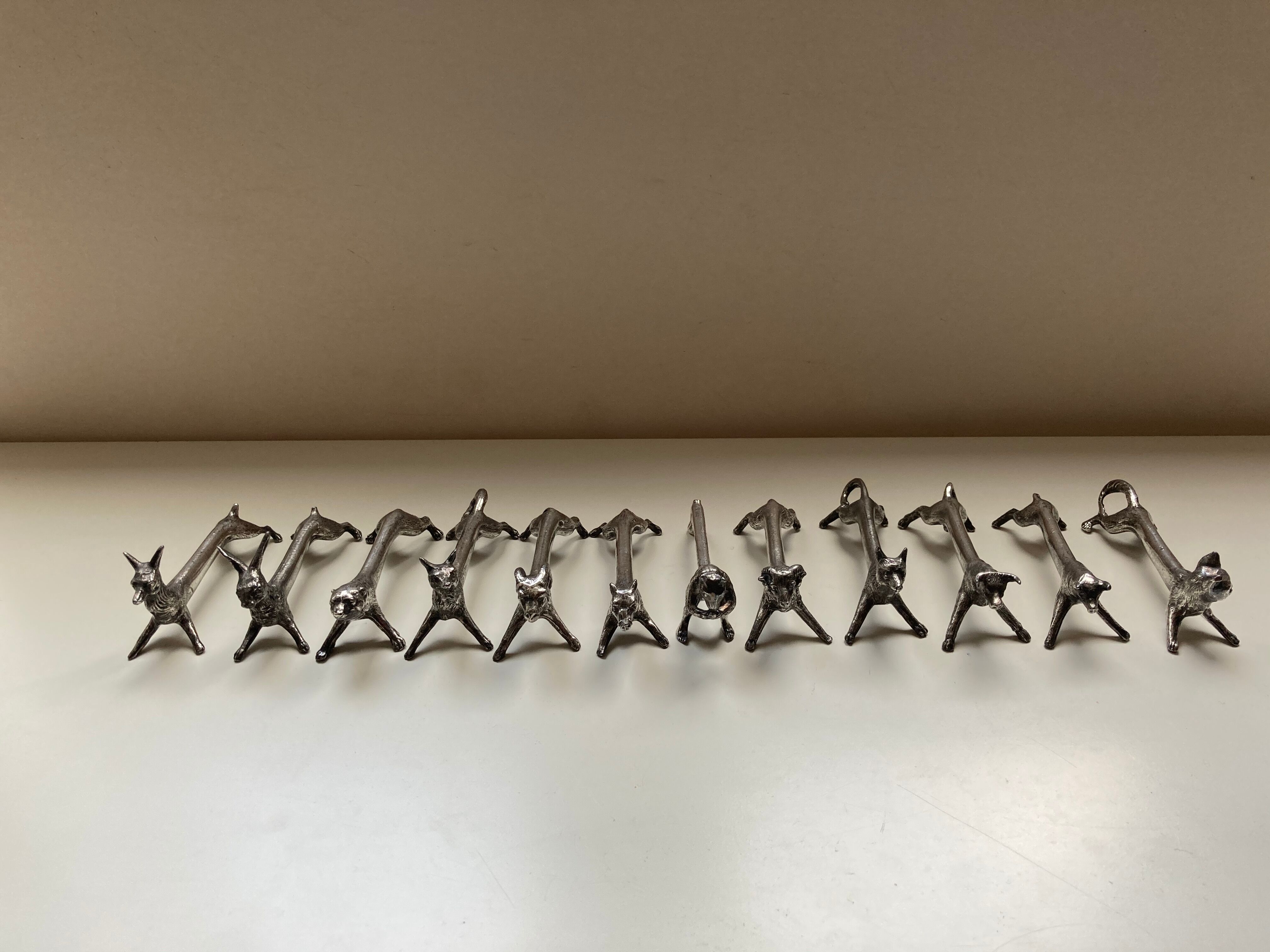 Silver metal animal knife door art nouveau style Sandoz