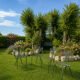 Lot de 4 chaises de jardin René Malaval
