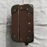 Old metal cardboard suitcase