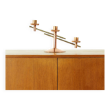 Bougeoir en cuivre et laiton, Tchécoslovaquie, années 1970