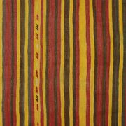 Grand Turkish Vintage Kilim Striped Red and Yellow 326 x 196 cm