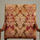 Sheep Bone Armchair in solid wood and 19th-century upholstery