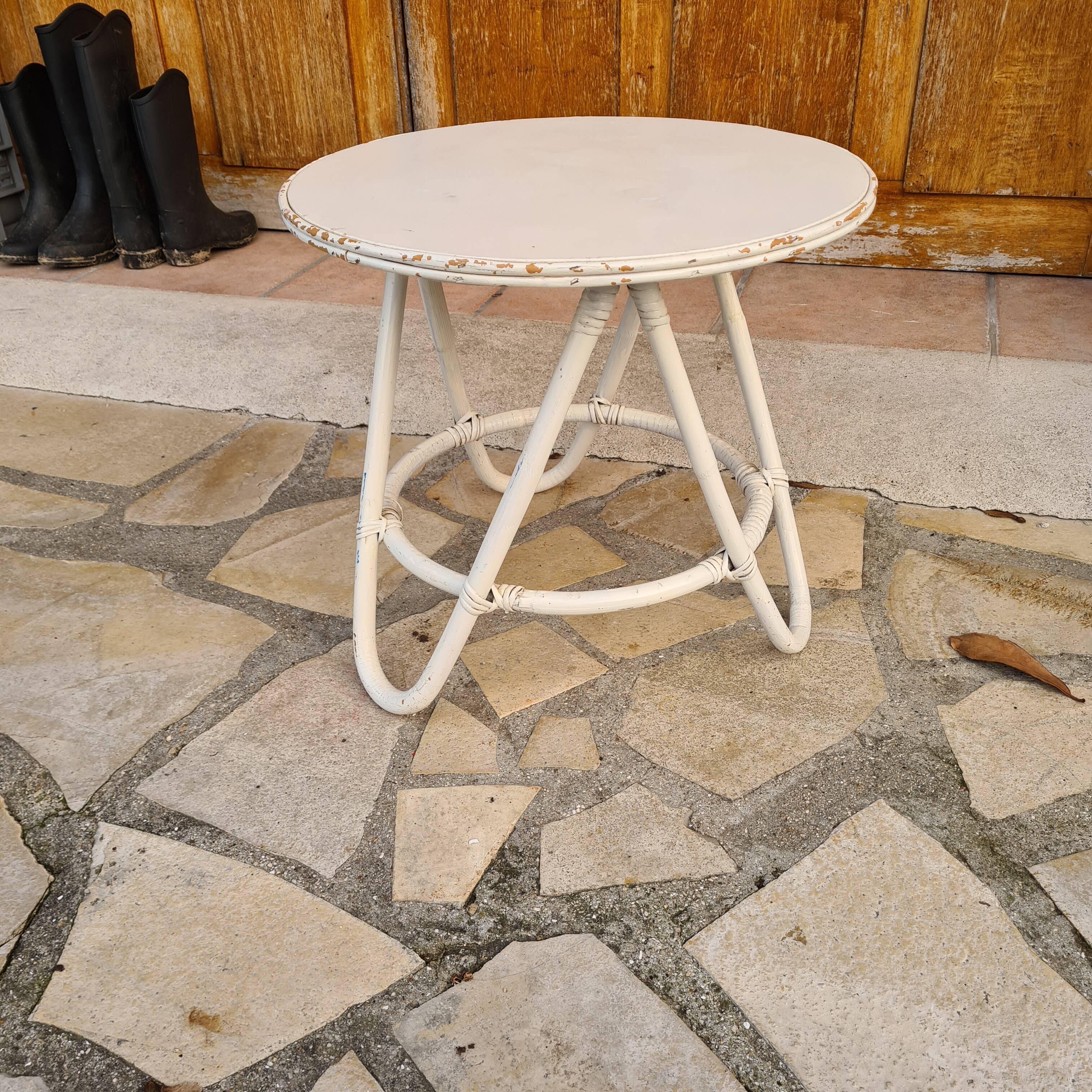 Vintage rattan coffee table