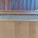 Secretary, drawers with wicker