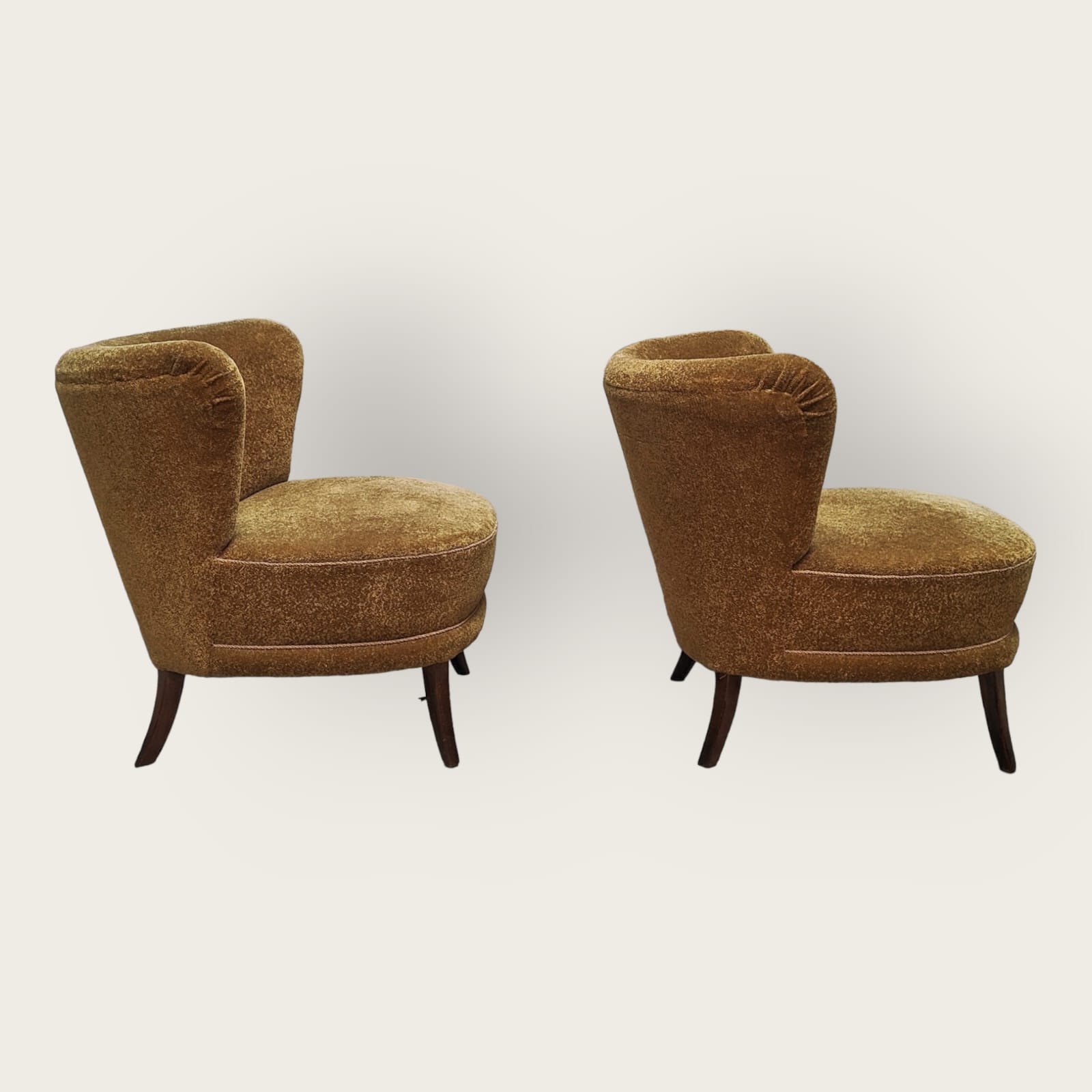 Two Mid Century cocktail chairs