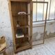 19th-century English pine display cabinet