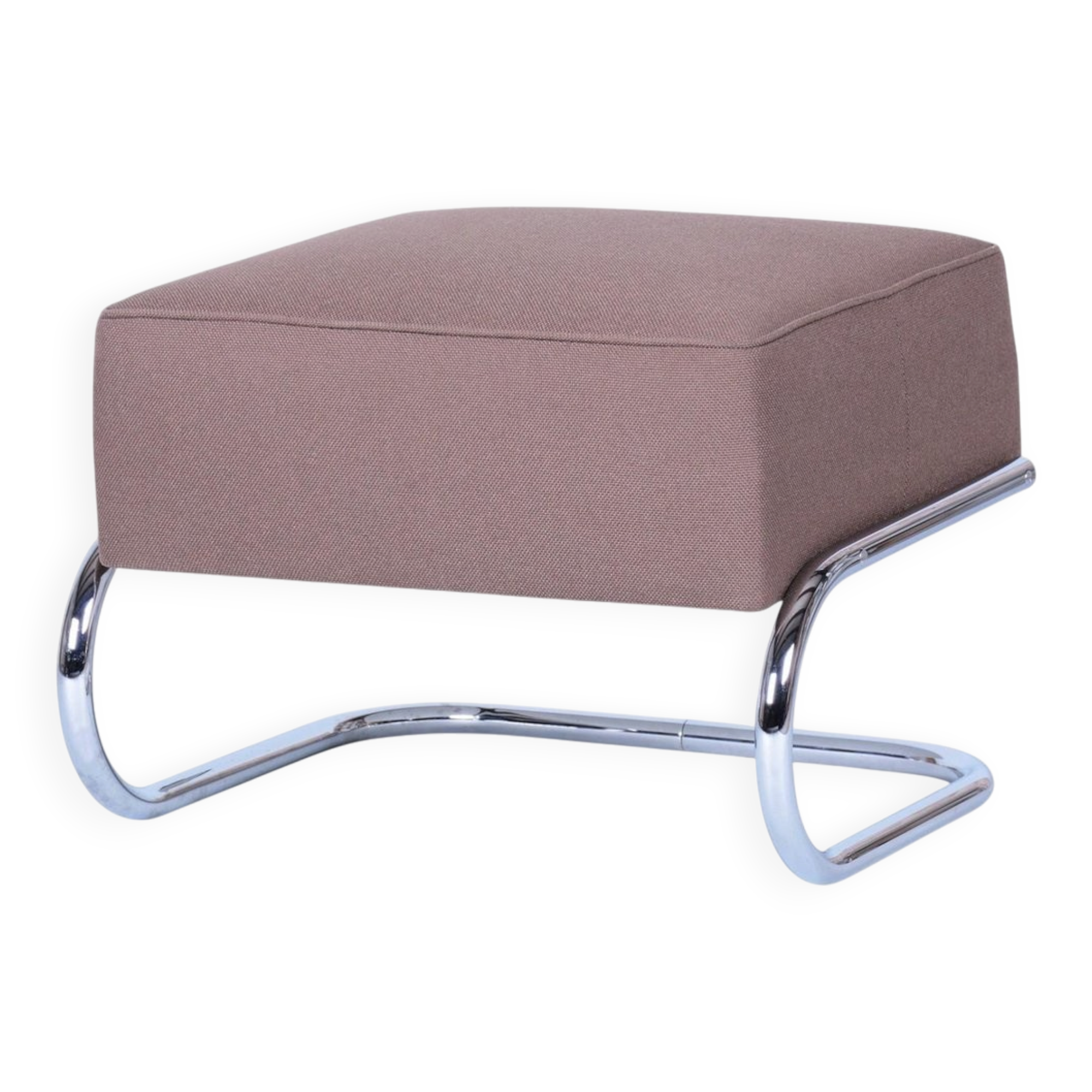 Tabouret Bauhaus en chrome et acier par Robert Slezák, tchèque, années 1930.