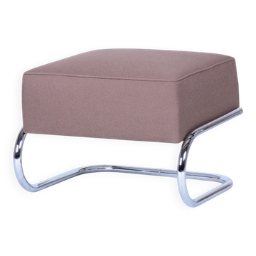 Bauhaus Stool in Chrome and Steel by Robert Slezák, Czech, 1930s