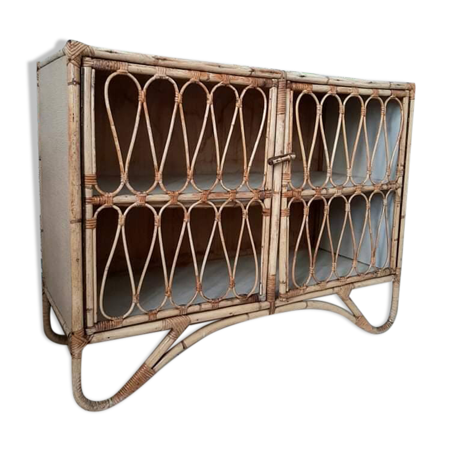 Buffet vintage en rotin