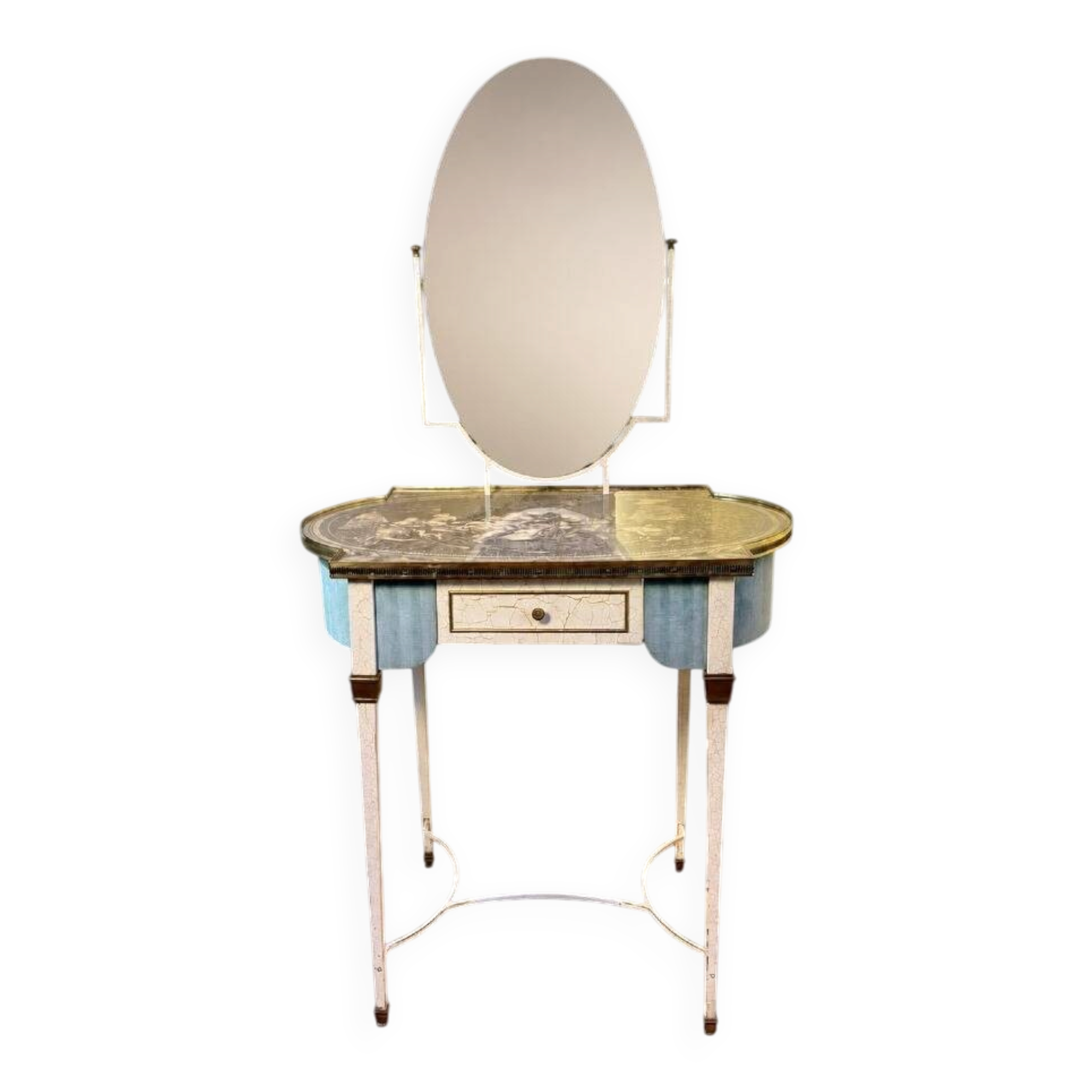 Original hairdresser - tray with Toile de Jouy pattern