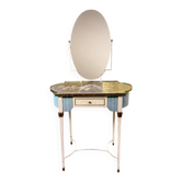 Coiffeuse originale - plateau au motif Toile de Jouy