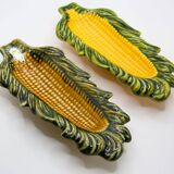 Set of 2 artisanal corn cobs in slurry from Portugal