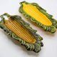 Set of 2 artisanal corn cobs in slurry from Portugal
