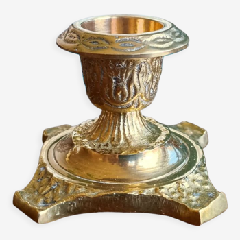 Gold solid brass candle holder