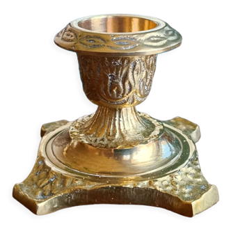 Gold solid brass candle holder