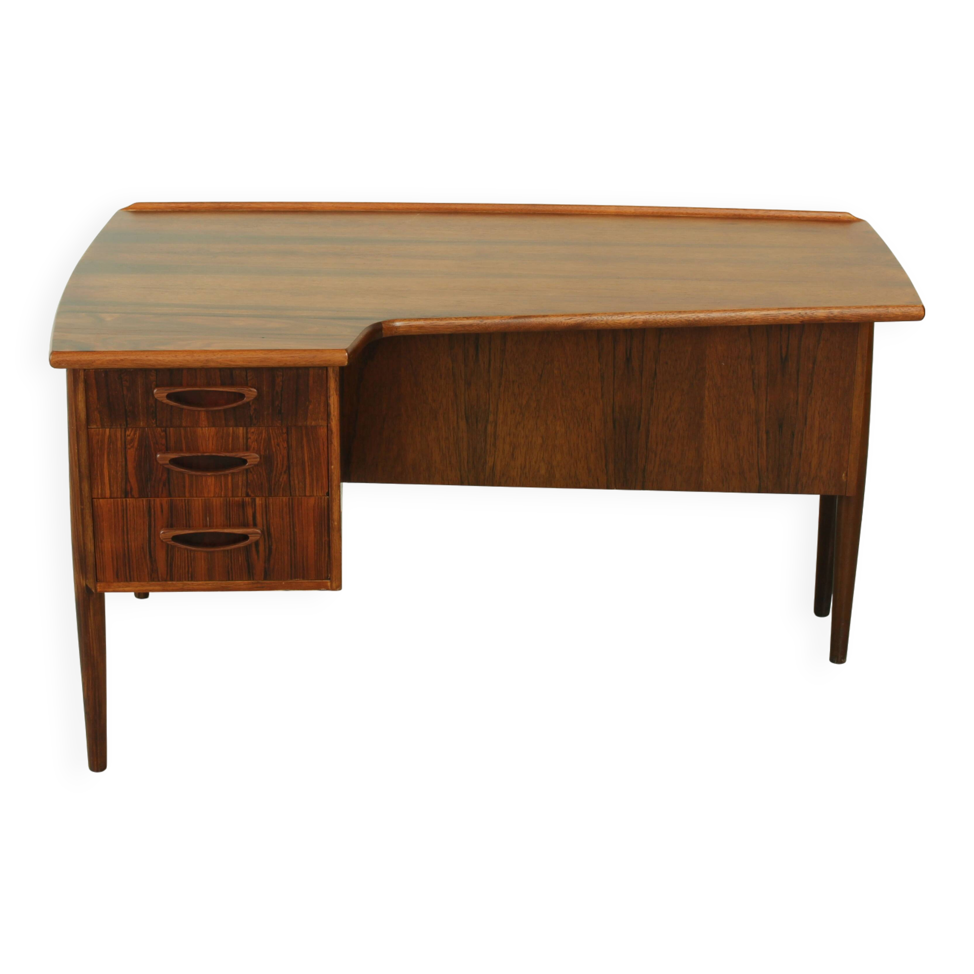 Mid Century Rosewood Boomerang Desk, 1960s