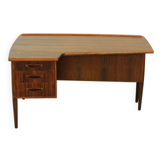 Bureau Boomerang en palissandre du milieu du siècle, années 1960